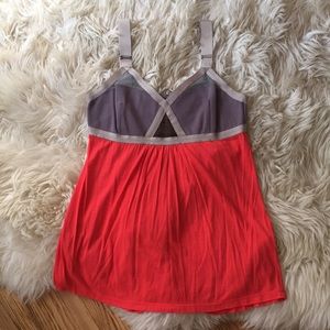 VPL comfortable tank coral purple and gray Size 8